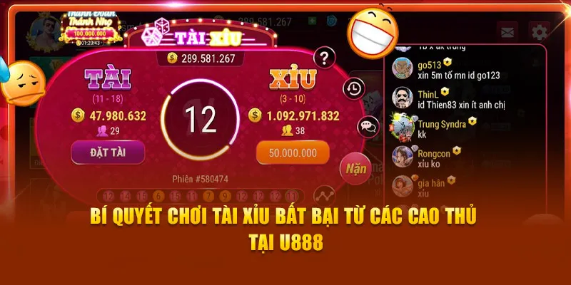 Bí quyết chơi Tài Xỉu bất bại từ các cao thủ tại U888