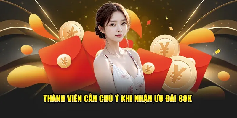 Thành viên cần chú ý khi nhận ưu đãi 88K