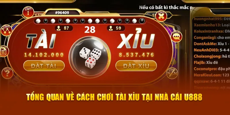 Tổng quan về cách chơi Tài Xỉu tại nhà cái U888